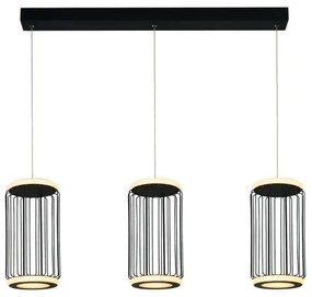 Circolo 3lt cage bar pendant - metallo nero e silicone bianco