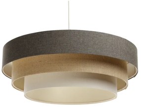Lampadario a sospensione con filo BOHO TRINITI 1xE27/60W/230V grigio/beige/color crema
