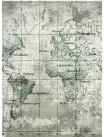 Coordonne Carta da parati panoramica Old Map - Blue