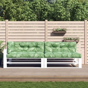 Cuscini Per Pallet 5 Pz Con Motivo A Foglie İn Tessuto /