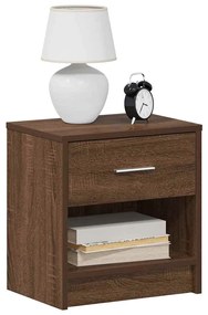 Comodino Con Cassetto Rovere Marrone 39x28x41 Cm /