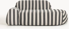 Divano a righe Wolke (2 posti) con terminale chaise longue