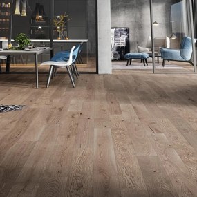 Parquet multistrato forte L in rovere spazzolato rustico 1.37 m²
