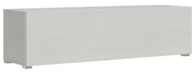 Base TV ribalta con passacavi e piedini Isoka 153 cm Bianco Frassino