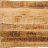 Piano Tavolo Bordi Vivi 40x40x3,8cm Legno Massello Mango Grezzo 370678