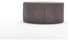 Pouf JING, diam. 80 cm, marrone