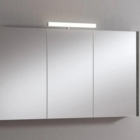 Pensile con luce Akira tigerwood L 120 x H 70 x P 15.5 cm