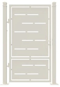 Cancello con serratura manuale Privacy in ferro, apertura a sinistra, L 104.5 x H 180 cm, di colore bianco