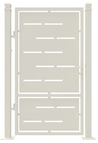 Cancello Privacy in ferro, apertura a sinistra, L 104.5 x 180 cm, di colore bianco