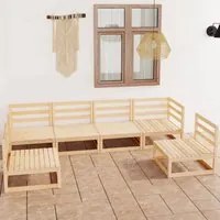 Set Divani da Giardino 6 pz in Legno Massello di Pino 3075399