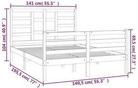 Giroletto in Legno Massello 135x190 cm Double