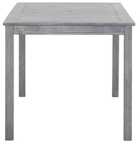 Set da pranzo da giardino 5 pz grigio legno massello di acacia