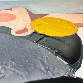 Quadro con elementi dipinti a mano 70x100 cm Mae – Styler