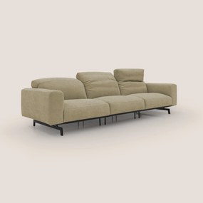 Sakura divano in piuma d'oca modulare a 3 sedute in morbido tessuto fiammato impermeabile T14 beige