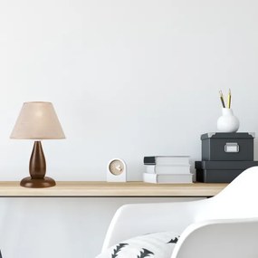 Lampada da tavolo PERA 1xE27/60W/230V marrone scuro/faggio