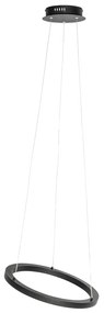 Lampada a sospensione nera 40 cm con LED dimmerabile a 3 livelli - Girello