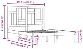 Giroletto Massello Pino 150x200cm King Size