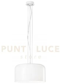 Lampadario a sospensione gibus bianca 1 luce attacco e27 35x35x150c...