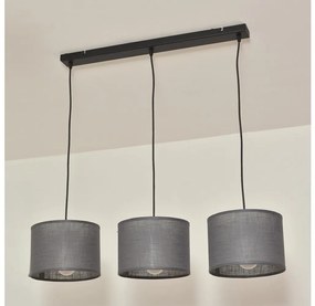 Lampadario a cavo ALBA 3xE27/15W/230V grigio