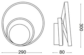 Ideal Lux - Applique a LED OZ LED/26W/230V CRI 90 bianco