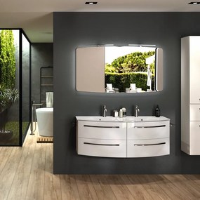 Mobile sottolavabo e lavabo Imagine bianco lucido L 130 x H 48 x P 48 cm