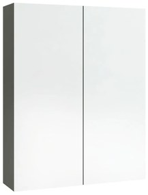 Armadietto a specchio per bagno 60x15x75 cm mdf grigio