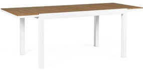 Tavolo allungabile 140-200x90 bianco in alluminio