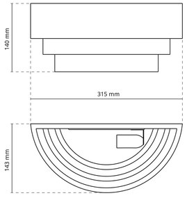 Applique da Parete in Gesso Pitturabile E14