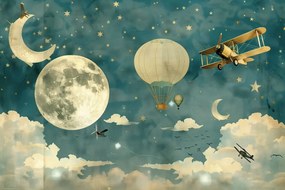 Carta da parati autoadesiva – Cielo da sogno con aerei