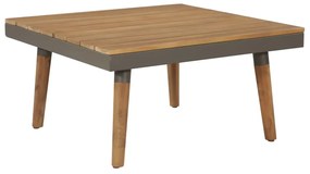 Set divani da giardino 4 pz con cuscini legno di acacia marrone