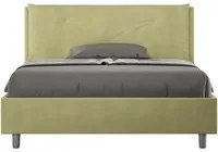 Letto alla Francese rivestito in Microfibra - APPIA Dimensione Rete: 140x210, Tipologia Letto: Con Rete, Colore: T verde