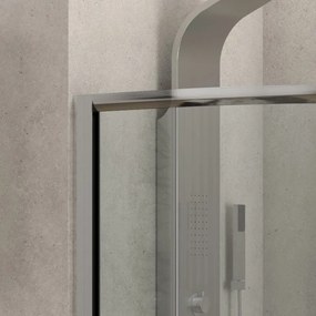 Kamalu - Box doccia basso 80x80cm semicircolare altezza 170cm | K400