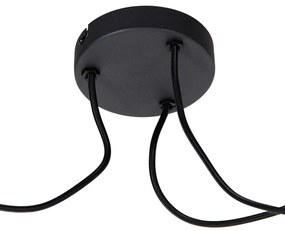 Lampada a sospensione smart nera a 3 luci con WiFi G95 - Cava