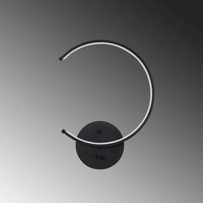 Lampada da parete a LED nera ø 10 cm Moon - Opviq lights