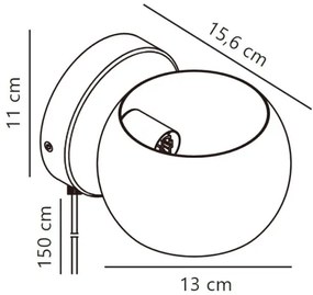 Nordlux - Faretto da parete orientabile BELIR 1xG9/5W/230V nero