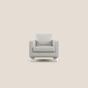 Orione Poltroncina in ecopelle moderna e impermeabile T04 grigio chiaro