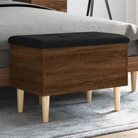 Panca Portaoggetti Rovere Marrone 62x42x46 Cm Legno Multistrato /