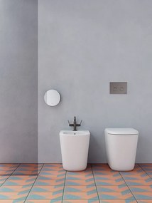 Globo Lalita Bidet Filo Parete A Pavimento In Ceramica Bianco Lucido