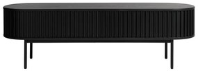 Tavolo TV nero in rovere 48x160 cm Siena - Unique Furniture