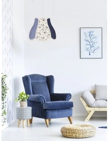 Lampadario a sospensione per bambini ZUZA 1xE27/60W/230V blu