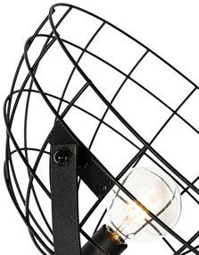 Lampada da terra industriale nera 50 cm regolabile - Hanze