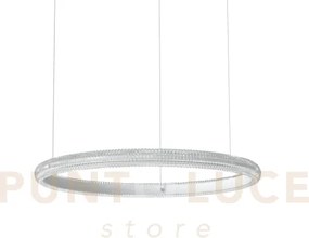 Miracle sospensione con decoro effetto cristallo bianco led 3000k 3...