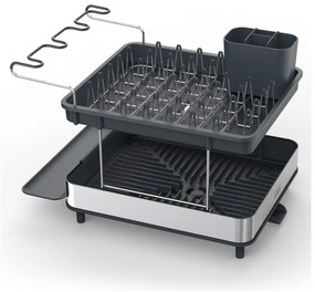 Vassoio di raccolta grigio a due livelli in acciaio inox Excel - Joseph Joseph