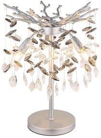 Globo 64138TS - Lampada da tavolo QUEENA 3xE14/40W/230V argento