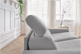 Divano in grigio chiaro allungabile 195 cm Monaco – Bobochic Paris