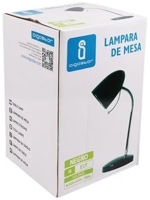 Aigostar - Lampada da tavolo 1xE27/36W/230V nero/cromo