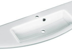 Lavabo da appoggio cassca PELIPAL rettangolare in vetro bianco