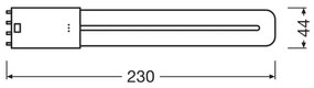 Tubo fluorescente LED 2G11/8W/230V 3000K - Osram