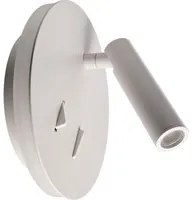 Applique lampada parete muro doppia accensione LED 8W luce lettura orientabile camera letto albergo hotel 230V BIANCO