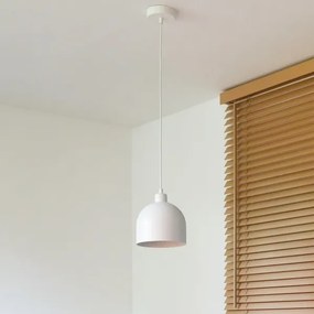 Duolla - Lampadario a sospensione su cavo IRONLINE 1xE27/15W/230V diam. 17 cm bianco